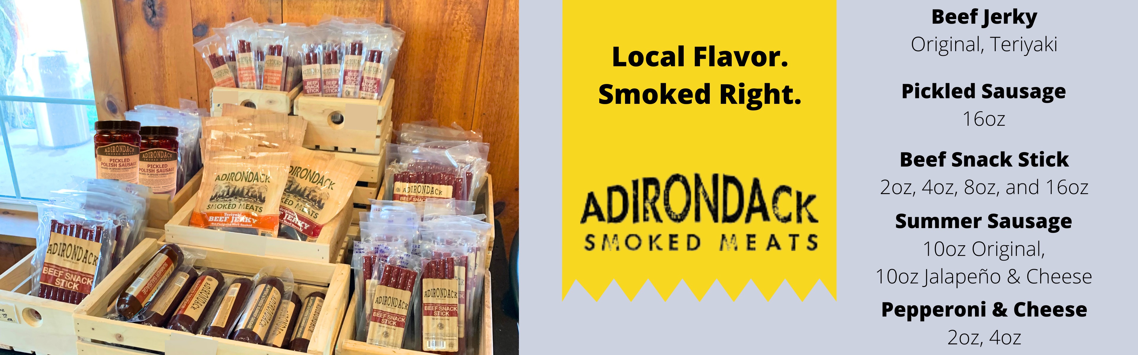Adirondack Smoked Meats available at Commercial Sales Business Supply